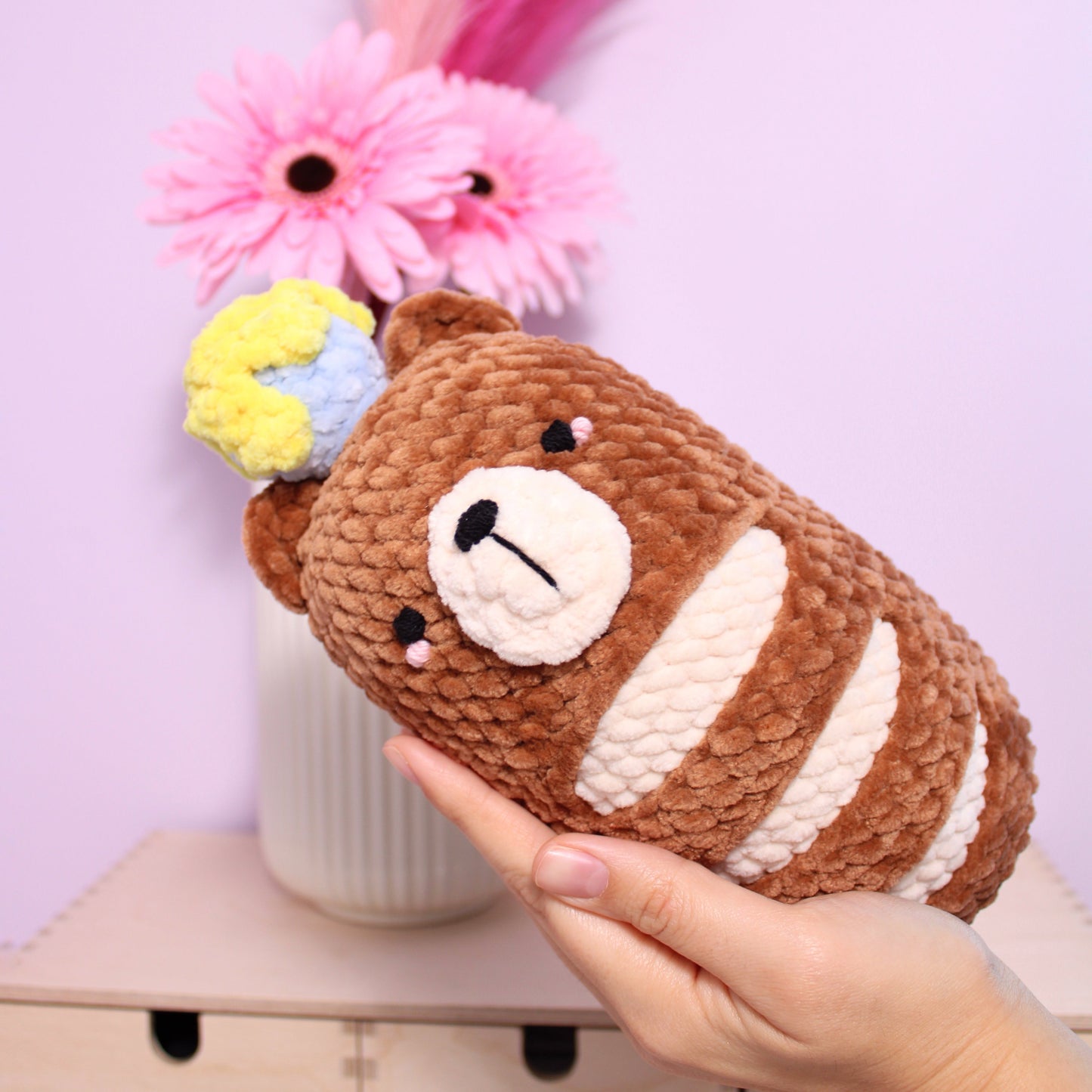 Bear Baguette No Sew Yarn Bun Amigurumi Crochet PDF Pattern