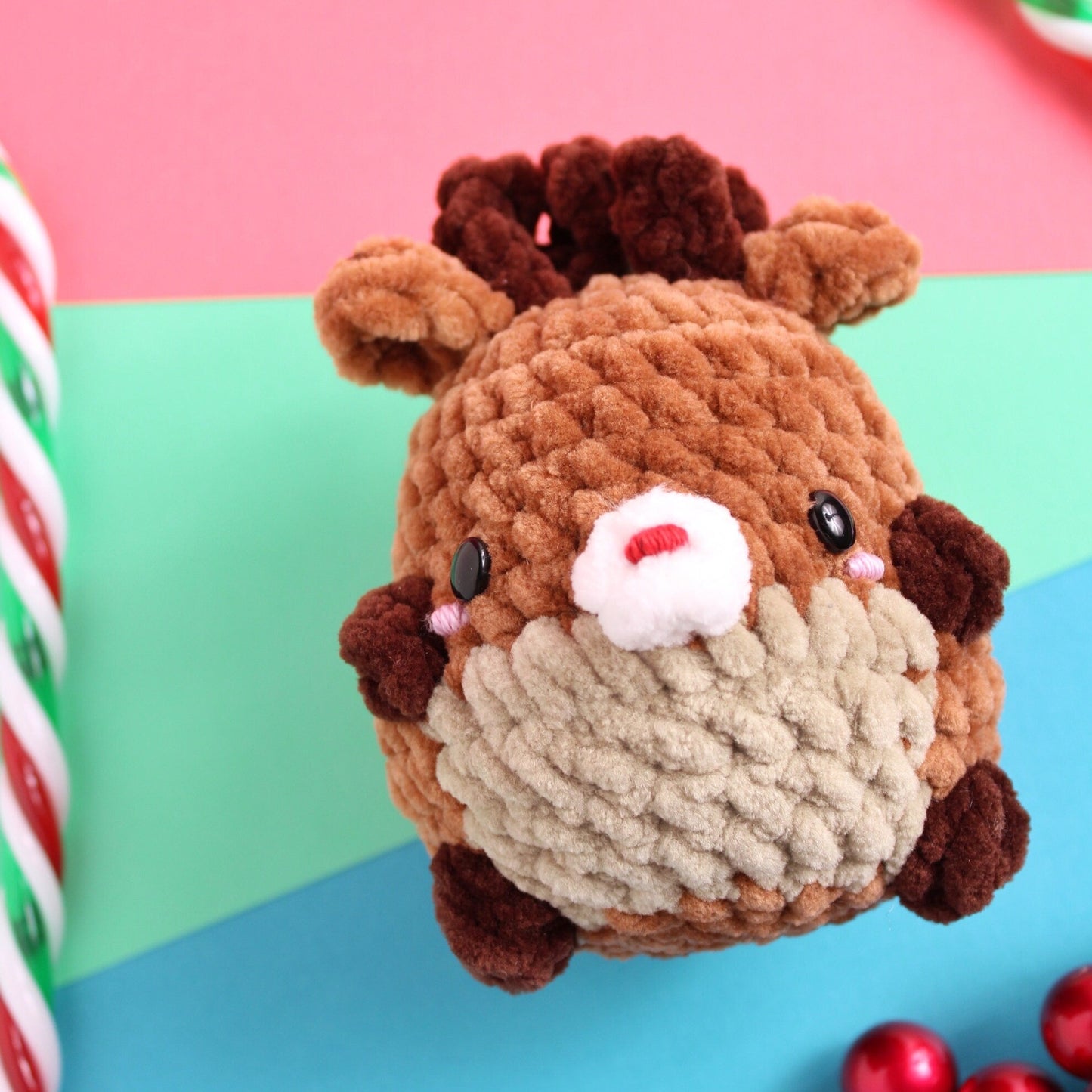 Quick No Sew Amigurumi Crochet PDF Pattern Original Potato Pals Reindeer