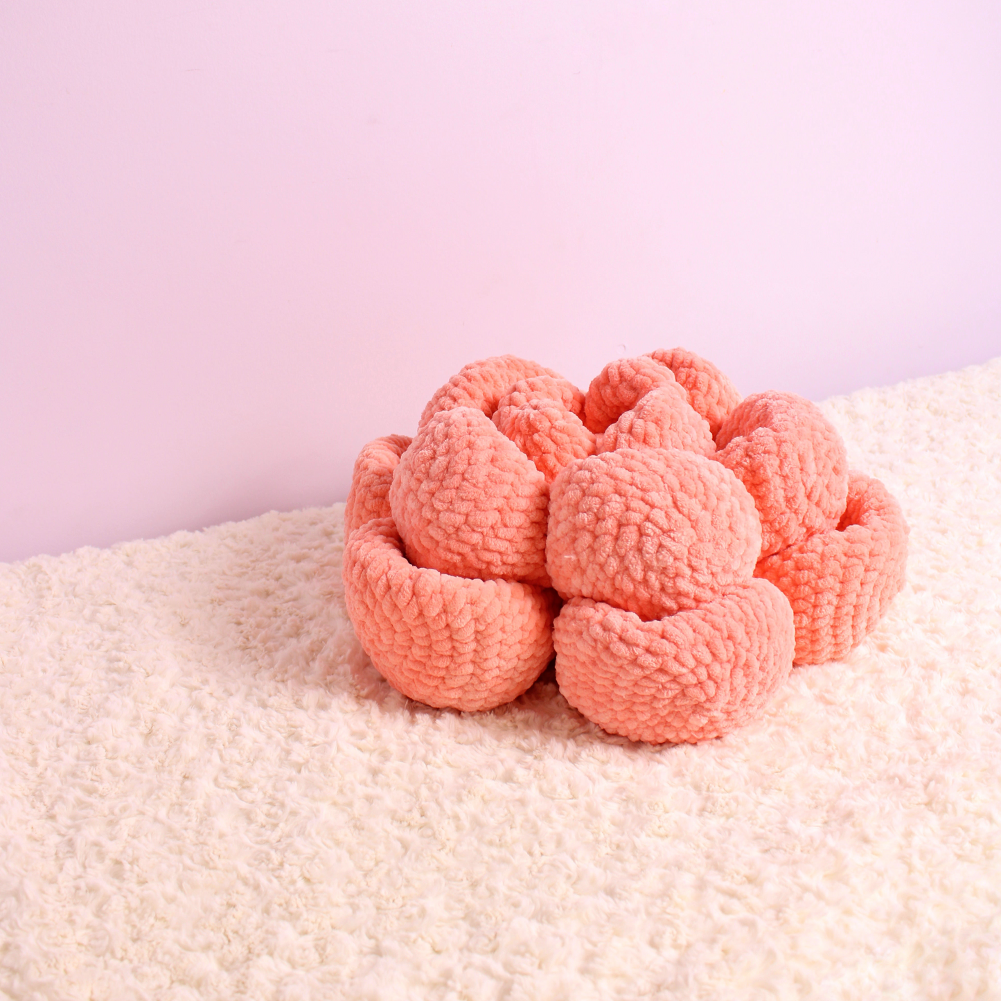 Beginner Crochet, Large Layered Flower Pillow DIGITAL Amigurumi Decor Pattern, Bedroom Display