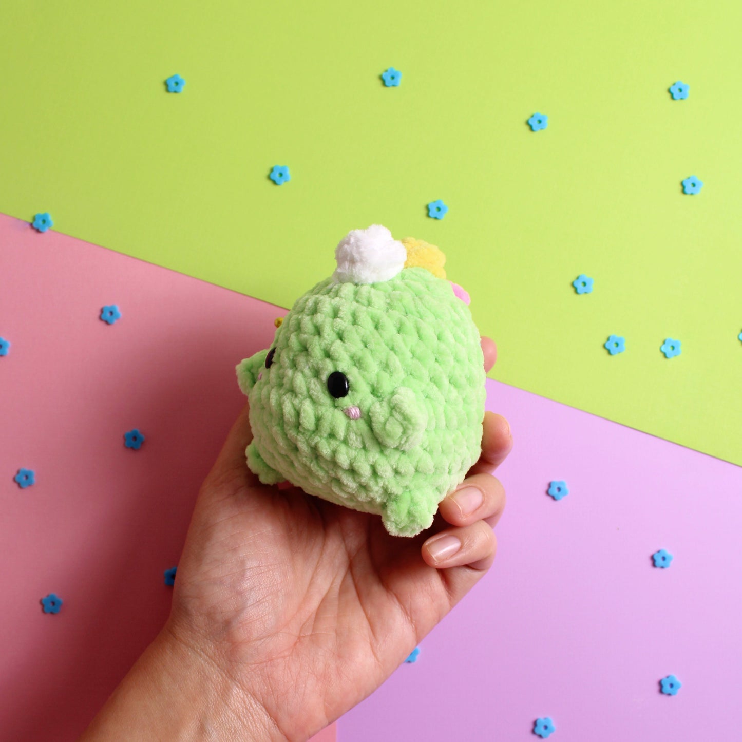 Quick No Sew Amigurumi Crochet PDF Pattern Original Potato Pals Dinosaur