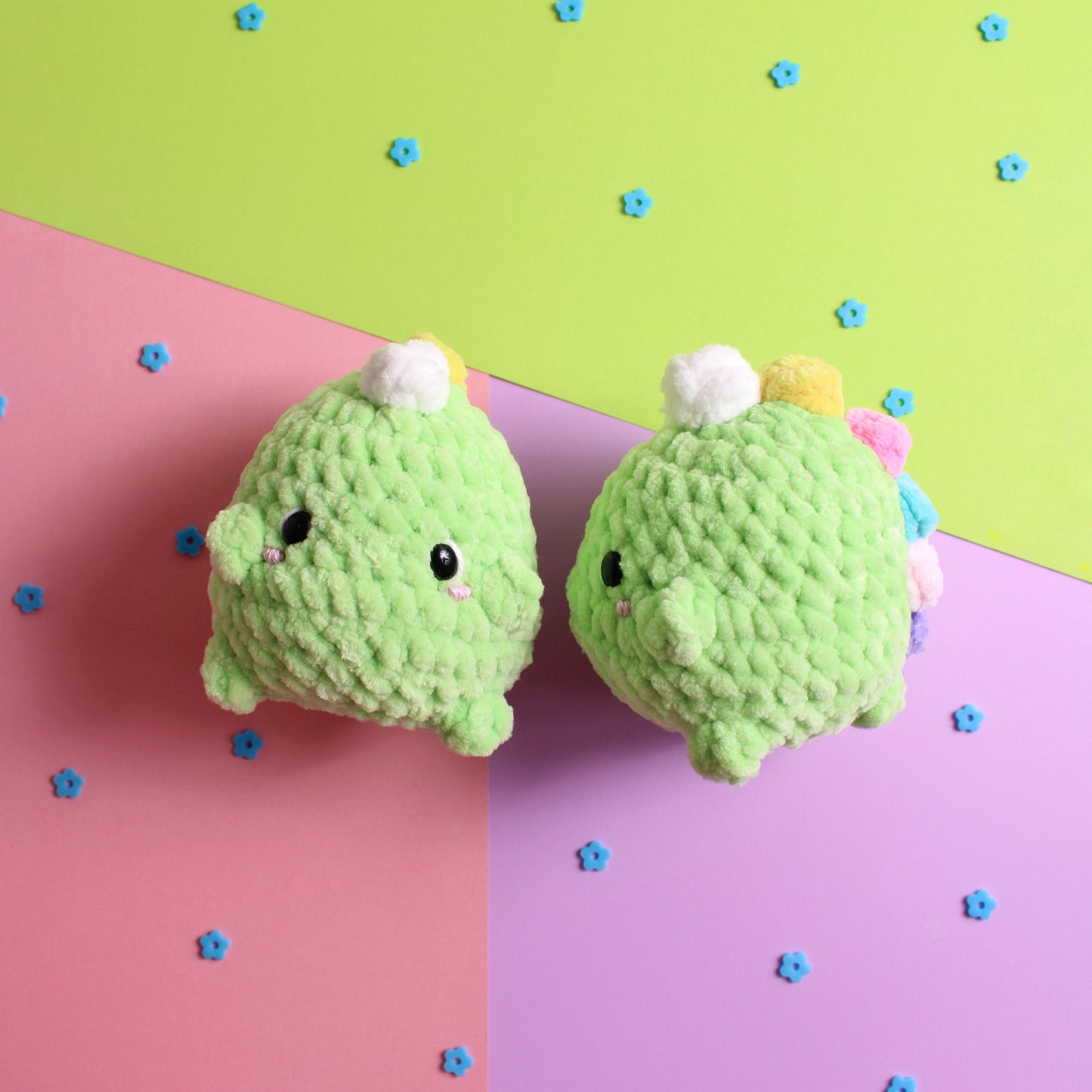 Quick No Sew Amigurumi Crochet PDF Pattern Original Potato Pals Dinosaur