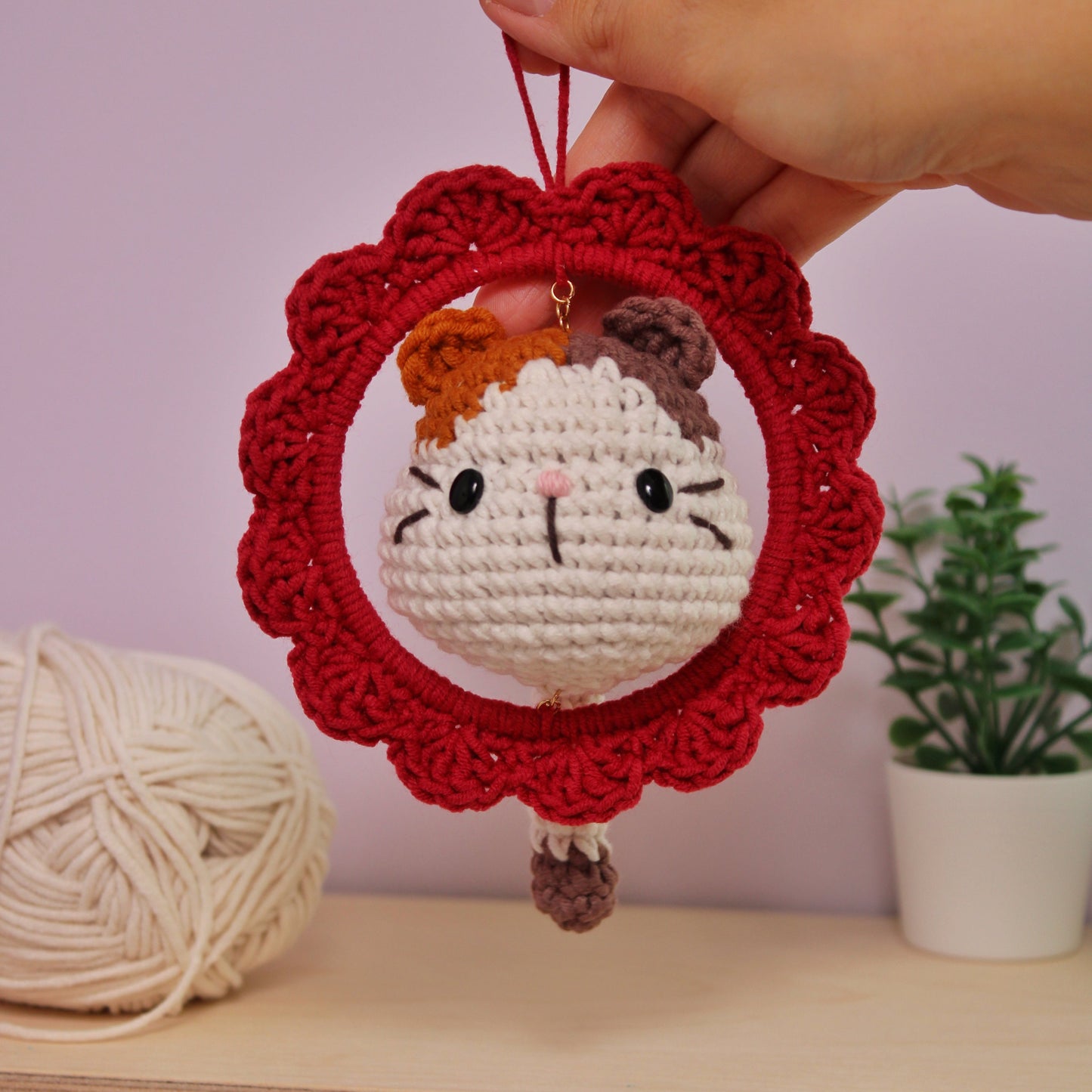 Cat Frames, Quick No Sew Amigurumi Crochet, DIGITAL Home Decor Pattern