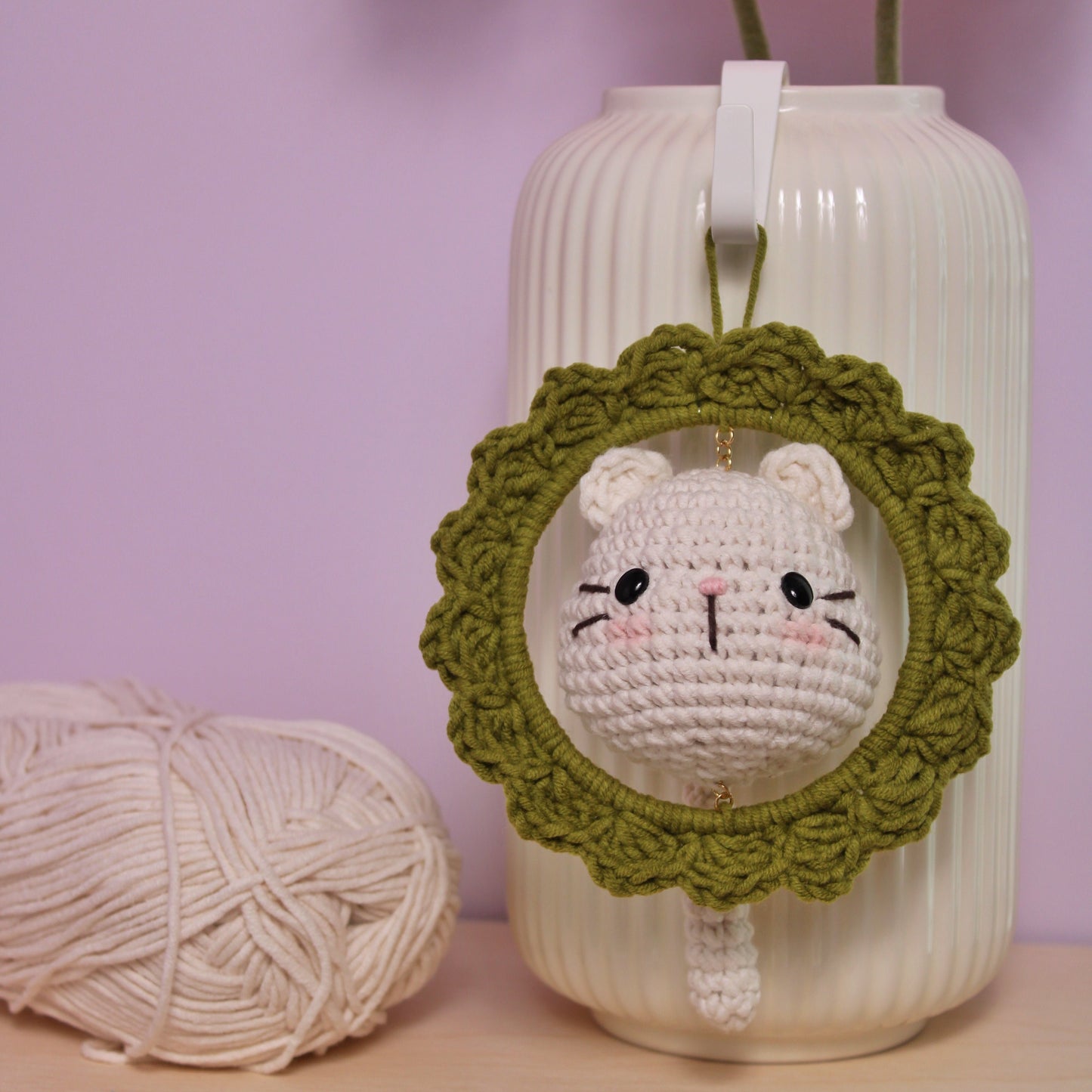 Cat Frames, Quick No Sew Amigurumi Crochet, DIGITAL Home Decor Pattern