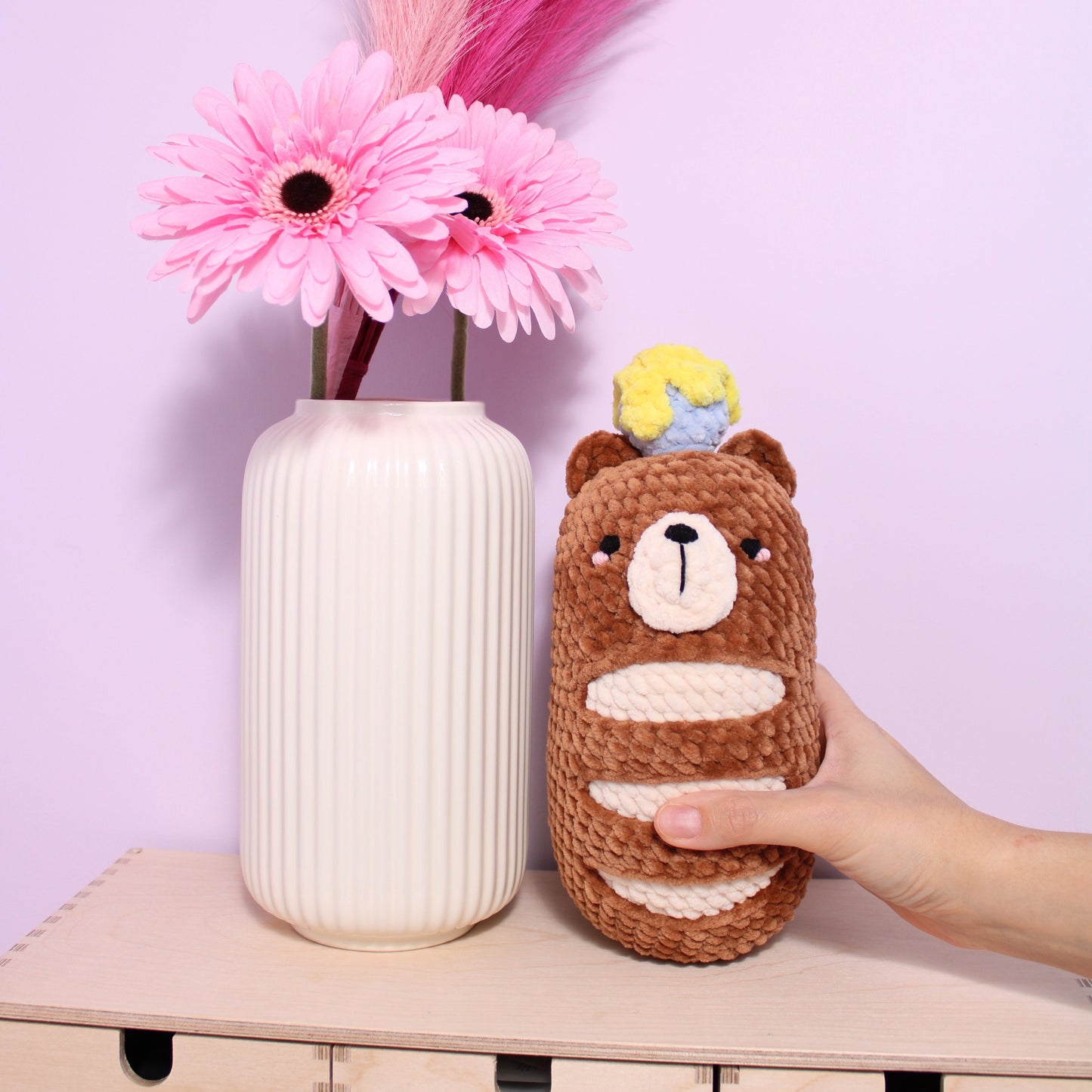 Bear Baguette No Sew Yarn Bun Amigurumi Crochet PDF Pattern
