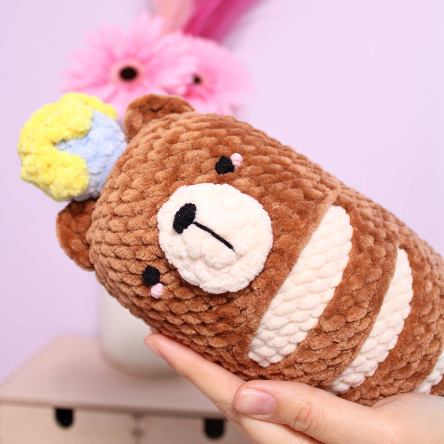 Bear Baguette No Sew Yarn Bun Amigurumi Crochet PDF Pattern