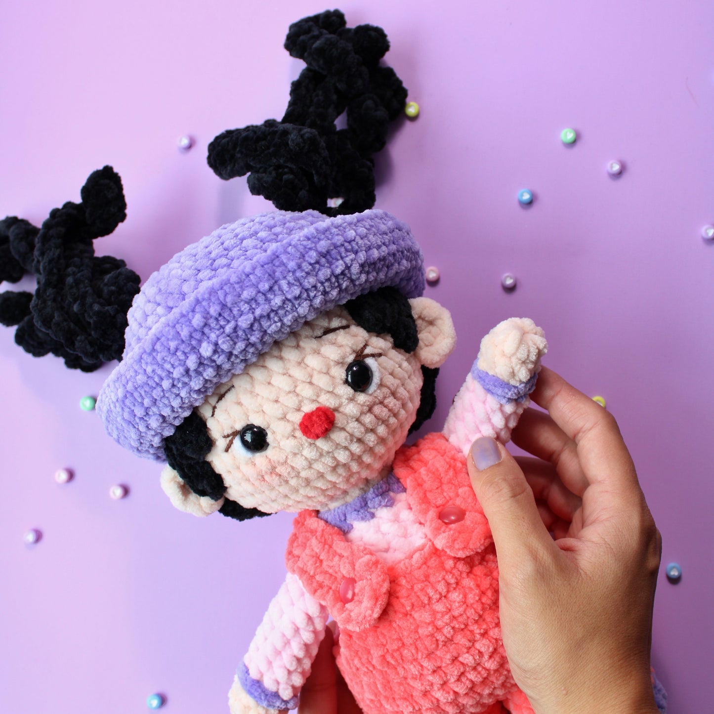 NEW Loonette The Clown 12.5" Bulky Weight Crochet Doll Pattern