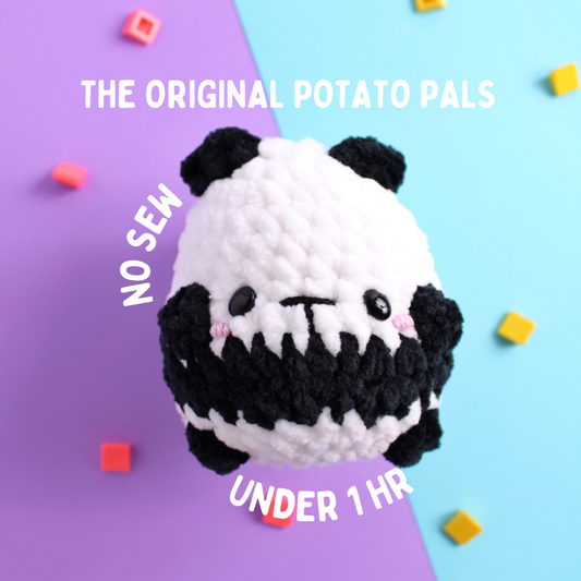 Quick No Sew Amigurumi Crochet PDF Pattern Original Potato Pals Panda