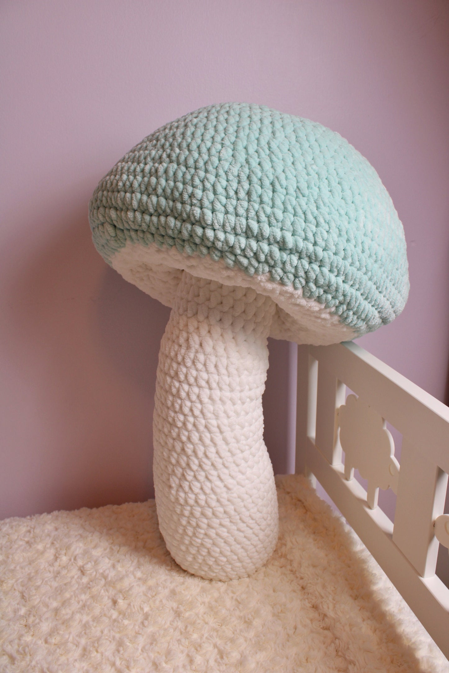 No-Sew Easy Crochet, Large Mushroom Pillow DIGITAL Amigurumi Decor Pattern, Bedroom Display