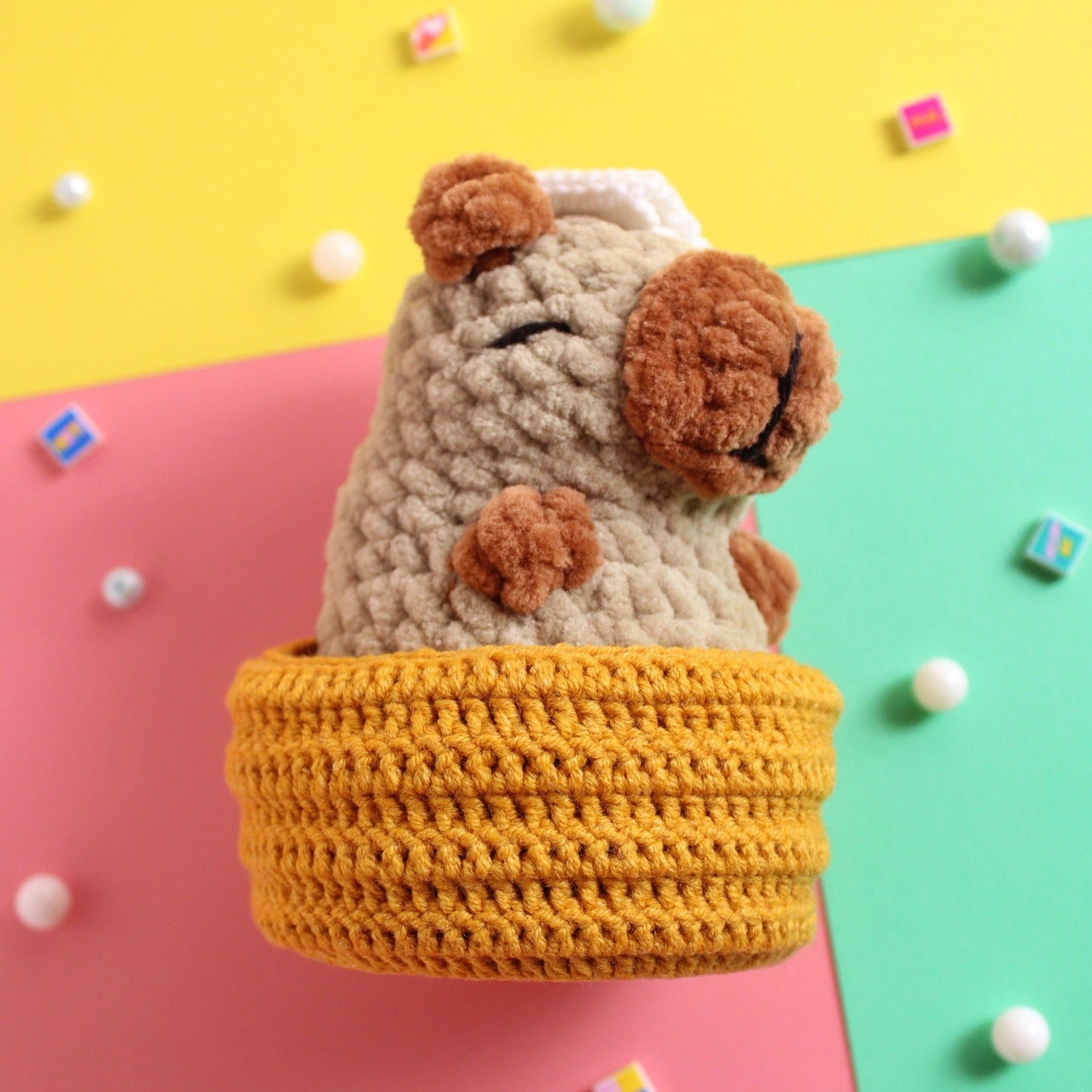 Quick Low Sew Crochet Customizable Capybara PDF Pattern, 5 in 1 Low Sew Amigurumi Pattern