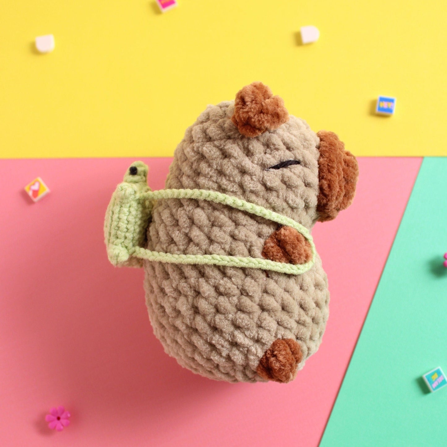 Quick Low Sew Crochet Customizable Capybara PDF Pattern, 5 in 1 Low Sew Amigurumi Pattern