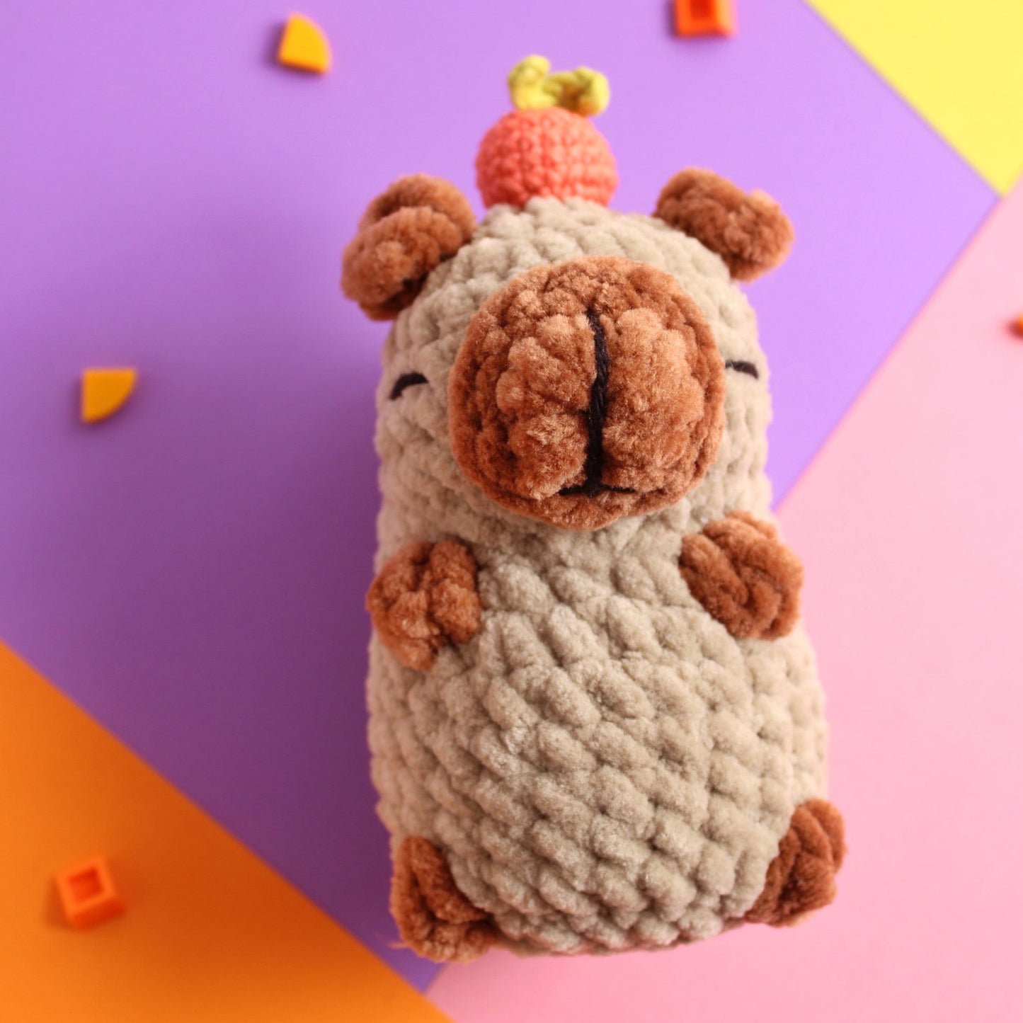 Quick Low Sew Crochet Customizable Capybara PDF Pattern, 5 in 1 Low Sew Amigurumi Pattern