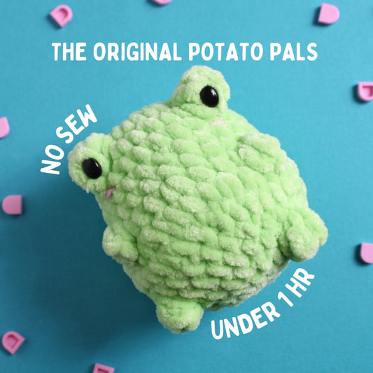 Quick No Sew Amigurumi Crochet PDF Pattern Original Potato Pals Frog